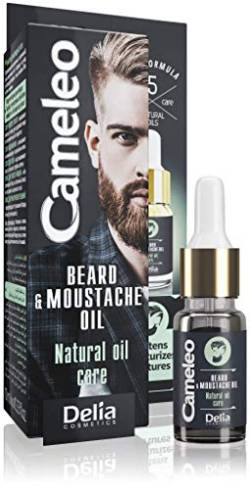 Cameleo – Bart- und Oberlippenbart Pflegeöl - für Männer - feuchtigkeitsspendend & sanfte Hautbefeuchtung - macht den Bart weich, glättet & stärkt ihn - Schnurrbartpflege - 10ml von Cameleo