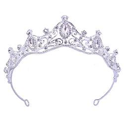 Camidy Silver Tiara and Crown for Women Crystal Bridal Wedding Crowns Rhinestone Princess Tiaras for Girl Bride Wedding Hair Accessories for Bridal Birthday Party Prom von Camidy