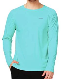 Camii Mia UV Shirt Herren Wasser UPF 50+, Rashguard Herren Sonnenschutz Langarmshirt für Outdoor Sports (Grün, Medium) von Camii Mia