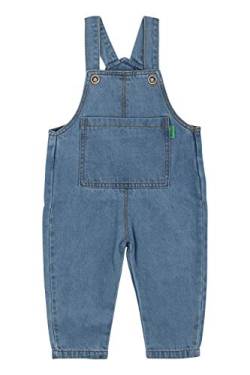 Camilife Baby Jungen Mädchen Basic Denim Latzhosen Overall Baumwolle Jeans Hose mit Hosenträger - Einfarbig Classic Hellblau Jeans Herstellergr.80 von Camilife