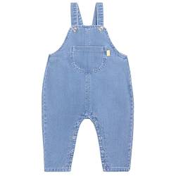 Camilife Baby Jungen Mädchen Basic Denim Latzhosen Overall Baumwolle Jeans Hose mit Hosenträger Süß Baby Strampler - Einfarbig Classic Blau Jeans Größe 80 von Camilife