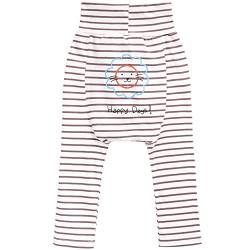 Camilife Baby Jungen Mädchen Baumwolle Pumphose Schlupfhose Elastischer Hoher Bund Baby Hose Lässige Jogginghose Weich Komfort Babyhose - Löwen Pattern Beige Kaffee Gestreift Herstellungsgr. 90 von Camilife