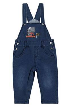 Camilife Baby Jungen Mädchen Denim Latzhose Strampler Overall Schlitzhose Weich Baumwolle Gestrickte Jeans Hose mit Hosenträger - Krokodil und Lkw Größe 74/80 von Camilife