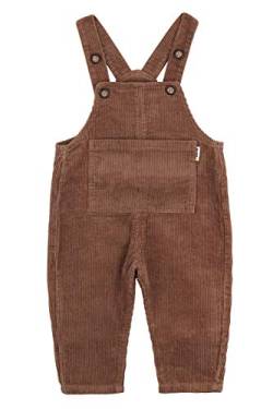 Camilife Baby Jungen Mädchen Kordsamt Latzhosen Overall Kord-Latzhose Cordhose Verdickt mit Fleece für Herbst Winter Vintage Retro - Braun Herstellergr.80 von Camilife