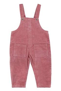 Camilife Baby Kinder Mädchen Kord Latzhose Süß Lieblich Overall Kordsamt Latzhose Cordhose mit Hosenträger für 1-4 Jahres alt - Retro Pink Herstellergr. 12 von Camilife