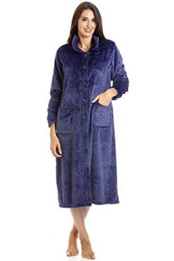 CAMILLE Womens Various Button Housecoats 38/40 Navy von Camille