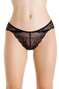 Camille Damen 3 Erpack Schwarz Spitze Brasilianische Slips 44 Black von Camille