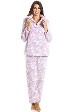 Camille Damen Herz Pyjama Set 38/40 Purple von Camille