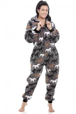 Camille Damen Super Weiche Onesies M Grey Horse von Camille