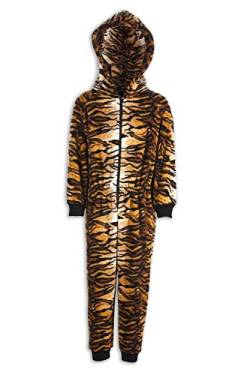 Camille Kinder Tierdruck Onesie Pyjama Sets 9-11 Years Gold Tiger von Camille