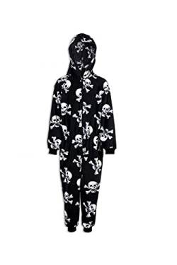 Camille Kinder Totenkopf Print Onesie Pyjama Sets 15-16 Years Black White Skull von Camille