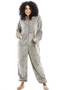 Camille Supersoft Fleece Onesies Für Damen 38-40 Grey Nina Onesie von Camille