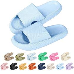 Camiraft Hausschuhe für Damen Herren, Unisex Dicke Plattform Sommer Strand EVA Weiche Sohle Slide Sandalen Dusche Schnell Trocknend Badezimmer Massage Pool Gym Haus Slipper von Camiraft