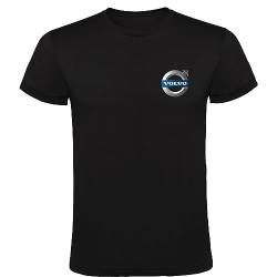 Camiseta Schwarz Volvo Logo Herren 100% Baumwolle Größen S M L XL XXL Kurzarm T-Shirt, Schwarz , XXL von Camiseta