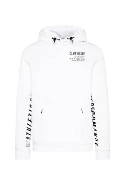 Camp David Herren Hoodie mit Logo Artworks auf Unterarm und Seiten Opticwhite 4XL von Camp David