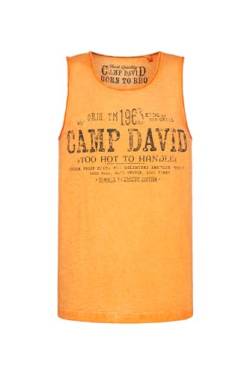 Camp David Herren Muskelshirt mit Barbecue Print Tangerine XXXL von Camp David