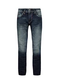 Camp David Herren Regular Fit Jeans NI:CO mit 3-D-Knittereffekten Dark Used 31 32 von Camp David