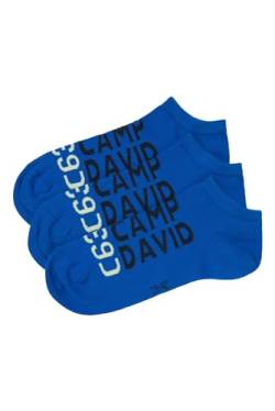 Camp David Herren Sneaker-Socken mit Intarsia-Logo, 3er Pack Tech Blue 39-42 von Camp David