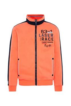 Camp David Herren Sweatjacke mit Rücken-Artwork Blaze Orange Xl von Camp David