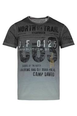 Camp David Herren T-Shirt Dip Dye mit Ausbrenner-Effekten Black M von Camp David