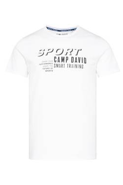 Camp David Herren T-Shirt mit Print Artwork Opticwhite XXL von Camp David