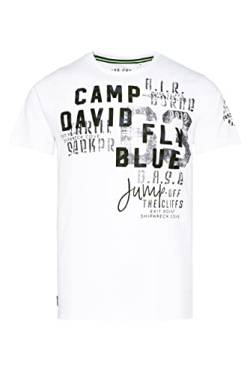 Camp David Herren T-Shirt mit Tapes und Artwork von Camp David
