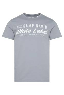 Camp David Herren T-Shirt mit Wording Print Sleet XXXL von Camp David