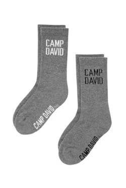 Camp David Herren Tennissocken mit Logo im Doppelpack Grey Melange 43-46 von Camp David