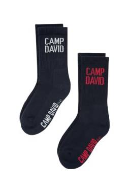 Camp David Herren Tennissocken mit Logo im Doppelpack Navy 43-46 von Camp David