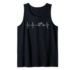 Herzschlag, Herzfrequenz, Puls, Liebe - Herzkurve Campingbus Tank Top von Camping Fan Designs