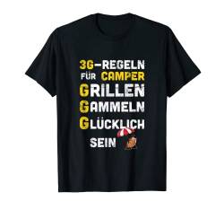 Regeln Für Camper - Camping Wohnwagen Campingplatz Wohnmobil T-Shirt von Camping Geschenke