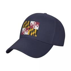 Basecap Maryland Flagge Baseball Cap Big Size Hat Cosplay Cap für Männer Damen von CanKan