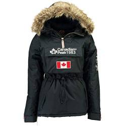 Canadian Peak Banapeak_Lady - Women's Comfortable Autumn Winter Warm Mid Thick Parka - Fine Coat Fake Fur Hood - Windbreaker Jacket - Elegant Women (Navy Blue XXL) von Canadian Peak