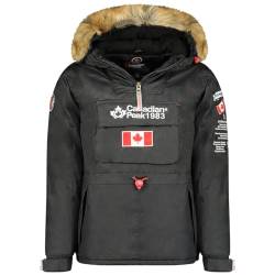 Canadian Peak Bonopeak_Men - Men's Comfortable Autumn Winter Warm Parka - Waterproof Coat Outdoor Fur Hooded Jacket - Winter Windbreaker Jacket Man (Black XL) von Canadian Peak