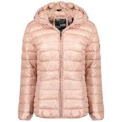 Canadian Peak Colombiana_Hood_Lady - Women's Comfortable Autumn Winter Warm Mid Thick Parka - Fine Coat Fake Fur Hood - Windbreaker Jacket - Elegant Women (Pale Pink L) von Canadian Peak