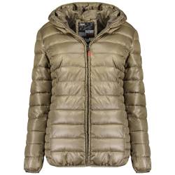 Canadian Peak Colombiana_Hood_Lady - Women's Comfortable Autumn Winter Warm Mid Thick Parka - Fine Coat Fake Fur Hood - Windbreaker Jacket - Elegant Women (Storm XL) von Canadian Peak