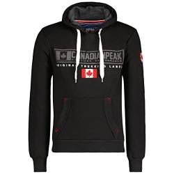Canadian Peak Gasikeak Men - Men's Hooded Sweatshirt with Pockets - Men's Logo Sweatshirts - Long Sleeve Hoody Sweatshirt - Men Season Fall Winter Spring Summer (Black XL) von Canadian Peak