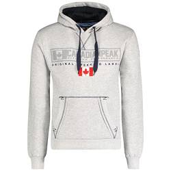 Canadian Peak Gasikeak Men - Men's Hooded Sweatshirt with Pockets - Men's Logo Sweatshirts - Long Sleeve Hoody Sweatshirt - Men Season Fall Winter Spring Summer (Light Grey XL) von Canadian Peak