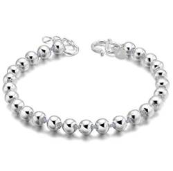 1 Pcs armband frauen Silber 925 Mode Glückliche Perlen Armreif Charm-Armbänder für Frauen Mama Tochter von Canarea