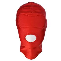 Canarea Kopfmaske Augenmaske Damen Herren elastischer Stoff sm Bondage Fetisch mit Öffnungen für Mund und Augen Sex Spielzeug Für Anfänger Paare (Rot-1) von Canarea