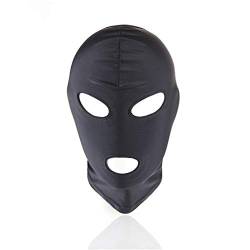 Canarea Kopfmaske Augenmaske kopfgeschirre sm Erotik sex Bondage Bettfesseln Sex Spielzeug Cosplay Rollenspiel Kostüm elastische Fetisch-Maske Halloween Zubehör Für Damen herren Einstellbar,Schwarz von Canarea