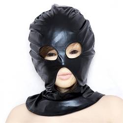 Kopfmaske Augenmaske kopfgeschirre sm Leder sex Latex Bondage mit Augen Mund Öffnung Sexspielzeug Cosplay Rollenspiel Kostüm Erotik Fetisch-Maske Nachtclub Zubehör Für Paare Damen Herren Einstellbar von Canarea