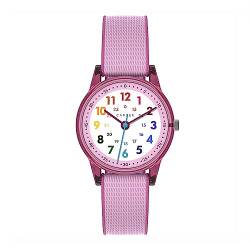 Cander Berlin MNA 0130 F Kinderarmbanduhr Klett Armbanduhr Kinder Mädchen 3 ATM wasserdicht Lernuhr analog pink von Cander Berlin