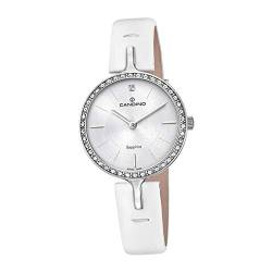 Candino Armband-Uhr Damen C4651/1 Fashion Analog Quarz Leder Uhr weiß D2UC4651/1 EIN Geschenk zu Weihnachten, Geburtstag, Valentinstag für die Frau von Candino