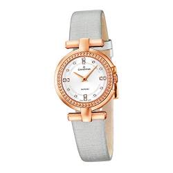 Candino Armbanduhr Damen C4562/1 Fashion Analog Leder/Textil Uhr grau D2UC4562/1 EIN Geschenk zu Weihnachten, Geburtstag, Valentinstag für die Frau von Candino