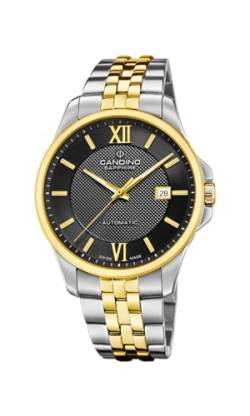 Candino Herrenuhr Edelstahl Silber Gold Automatik Armbanduhr UC4769/4 Analoguhr von Candino