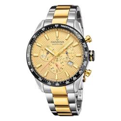 Candino Herrenuhr Edelstahl Silber Gold Sport Armbanduhr UC4748/1 Chronograph von Candino