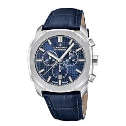 Candino Herrenuhr Leder blau Sport Armbanduhr UC4747/2 Chronograph von Candino