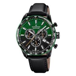 Candino Herrenuhr Leder schwarz Sport Armbanduhr UC4759/3 Chronograph von Candino