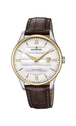 Candino Uhr Für Herren C4640/1 Gents Classic Timeless Multi Edelstahl Case BraunLeder Band von Candino